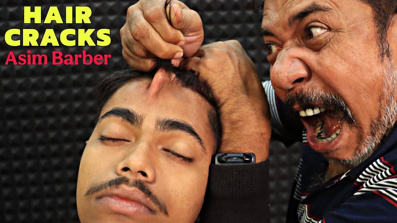 Unlimited Hair Cracking by Asim Barber ｜ Head Massage & Neck Cracking ｜ Spine Cracking смотреть онлайн