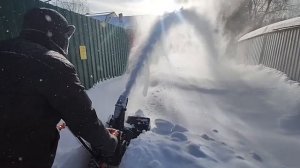 Снегоуборщик Patriot Сибирь 997 ЕKX тестирование в сугробах