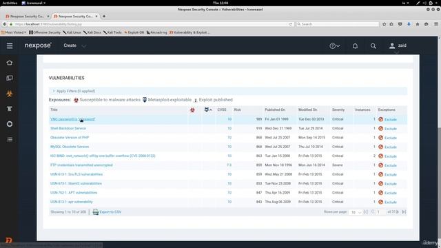 14.8. Nexpose - Analysing Scan Results & Generating Reports смотреть онлайн