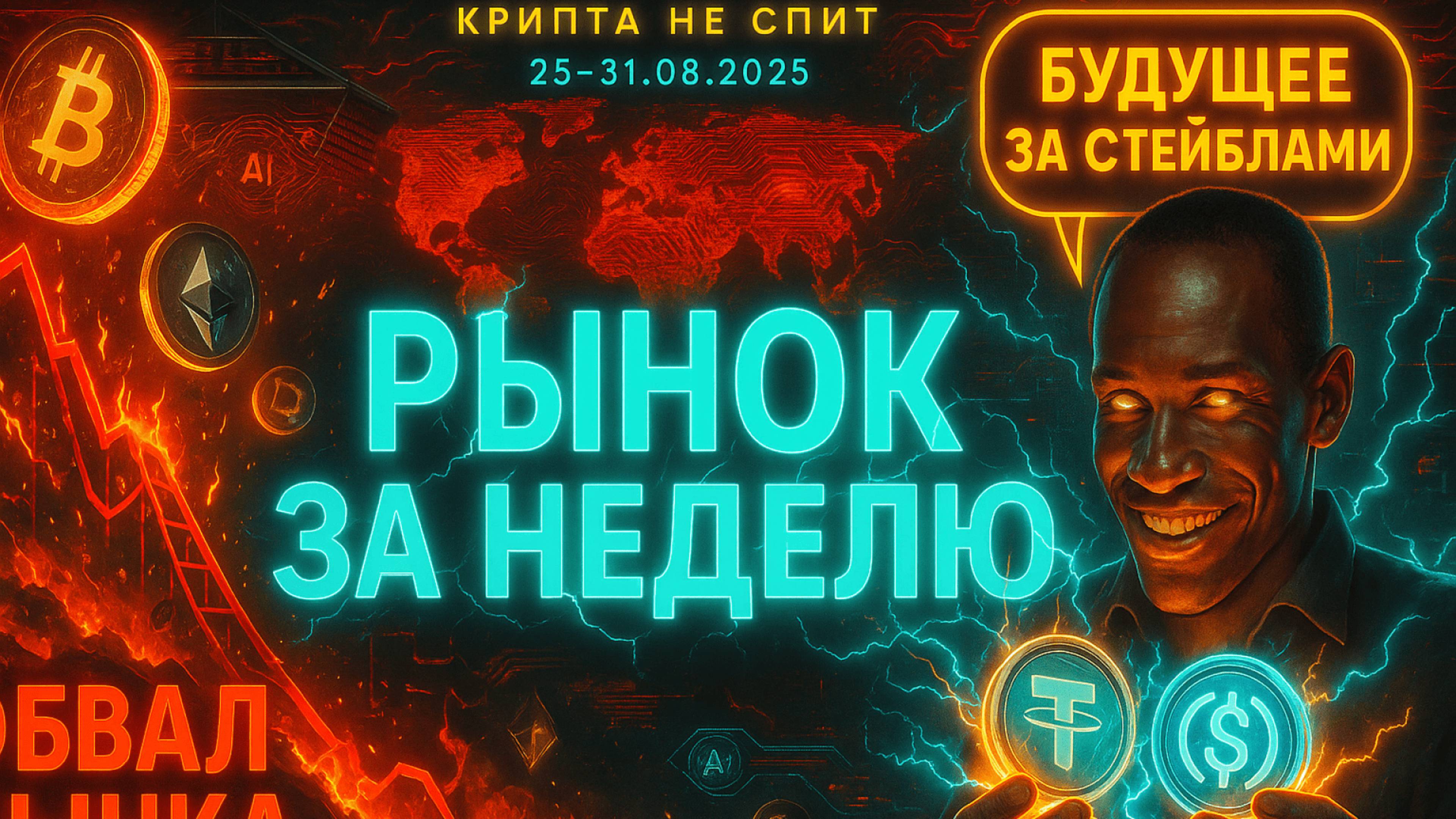 КРИПТА НОВОСТИ 25-31.08.2025 | СТЕЙБЛКОИНЫ - БУДУЩЕЕ ФИНАНСОВ | РЫНОК УСТАЛ | ЭФИР - ЛОКОМОТИВ РЫНКА смотреть онлайн