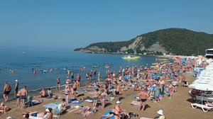 Лермонтово море пляж лето продолжается