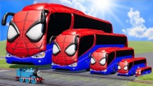 Большой и маленький автобус, Человек-паук против поезда Томаса | BeamNG