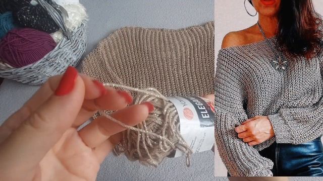 ДЖЕМПЕР ИЗ YARNART ELEGANCE И ПОНЧО смотреть онлайн