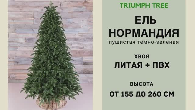 Triumph Tree - ОБЗОР искусственной ели Нормандия пушистая темно-зеленая смотреть онлайн