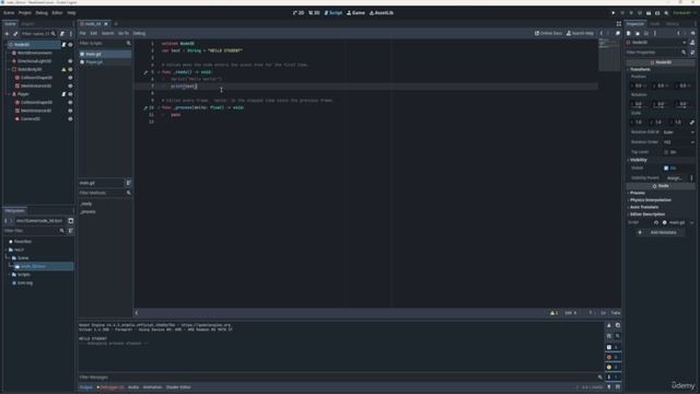 5 - Creating Your First Script in Godot смотреть онлайн