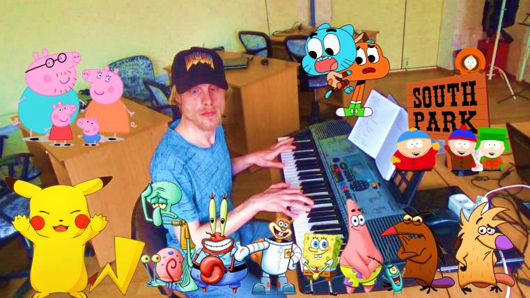 зарубежные мультфильмы на фортепиано. смотреть онлайн