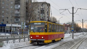 Трамвай Tatra T6B5SU-1009. Покатушки по Барнаулу.