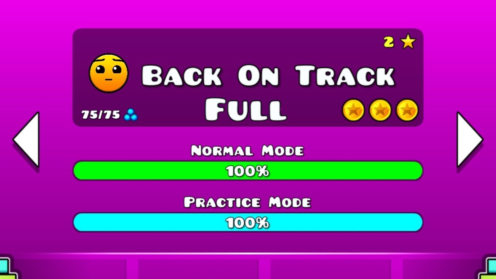 Прохождение уровня Back on track Full на три золотые монеты