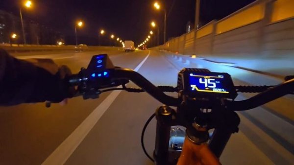 Ночь, Дмитровское шоссе, kugoo wish 02 pro