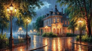 Звуки дождя для сна | Звуки белого дождя в ночном городе для сна, учебы и медитации