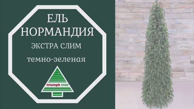 Triumph Tree - Обзор искусственной ели Нормандия экстра слим, темно-зеленая. смотреть онлайн