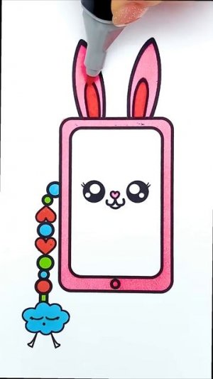 😻 Симпатичная раскраска телефона ✨ Искусство с блестками для детей ✨