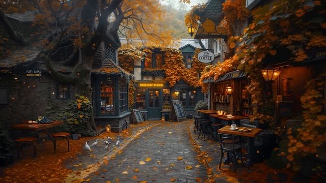 Теплый джаз в дождливом европейском кафе 🎶 смотреть онлайн