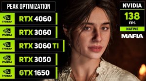 MAFIA Definitive Edition  RTX 4060, 3060TI, 3060, 3050, GTX 1650 + Intel Core I5-13600K