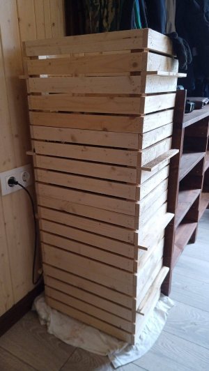 Ящики для овощей, своими руками, из остатков доски.