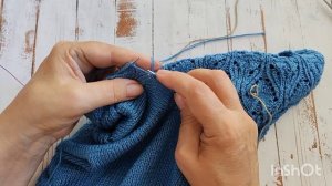 Круглая кокетка. Начало вязания рукава.