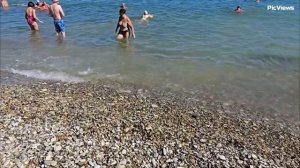 Геленджик пляж Красная Талка сегодня 2 сентября 2025. Чёрное море. Погода в Геленджике сейчас