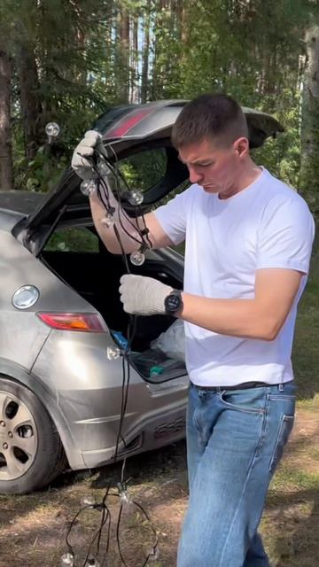 Подготовка праздника на природе