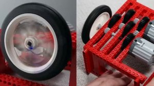 Быстрое вращение колеса Лего.