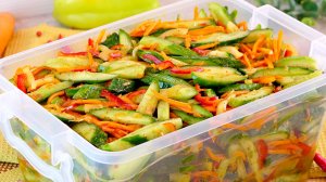 🥒🥕Огурцы по-корейски на зиму и не только! Аппетитный салат из огурцов по-корейски!