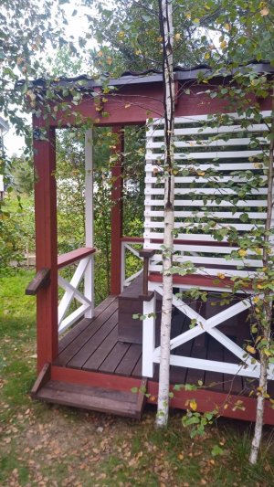 Парящая ступенька, ручка и перила. Беседка своими руками. Часть 6.