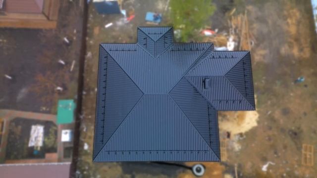 Объект с металлочерепицей "Венеция", RAL 9005 смотреть онлайн