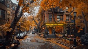 Осенний джаз в уютном кафе на открытом воздухе 🍂