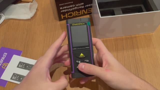 Лазерная рулетка Ermenrich PRO LR100, с камерой | Ermenrich – видео распаковки смотреть онлайн