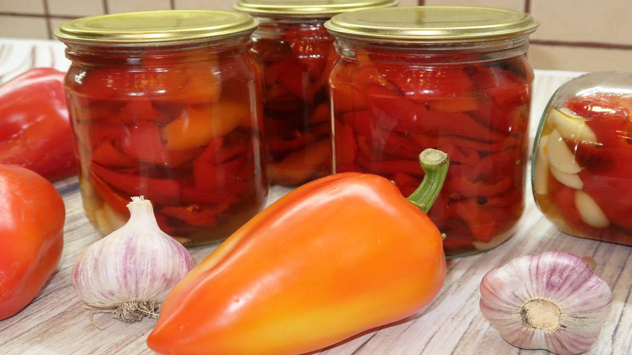 Перец жареный с чесноком на зиму без стерилизации смотреть онлайн