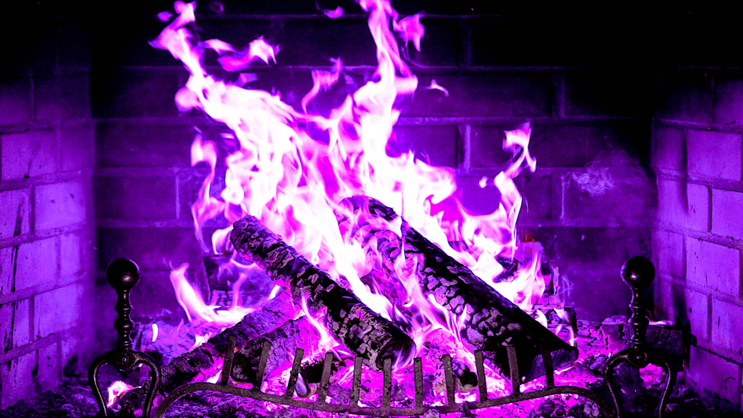 🔥 КАМИН 4К с фиолетовым огнем. Fireplace Halloween 4K Ultra HD смотреть онлайн