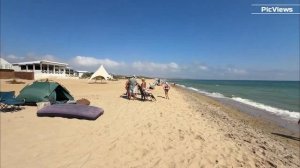 Веселовка Темрюкский район Центральный пляж сегодня 2 сентября 2025.Море и погода в Веселовке сейчас