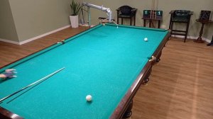 Свой из дома , правый винт, глубокий прокол,  сила 2 борта, контролируемый удар.РУССКИЙ БИЛЬЯРД.