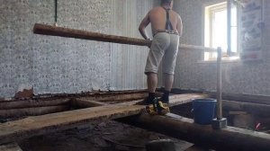 замена пола в доме !