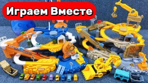 ИГРУШЕЧНАЯ ТРАССАМ С МАШИНКАМИ ДЛЯ ДЕТЕЙ 🚗 СТРОИМ ГОНОЧНУЮ ТРАССУ И ЗАПУСКАЕМ МАШИНКИ