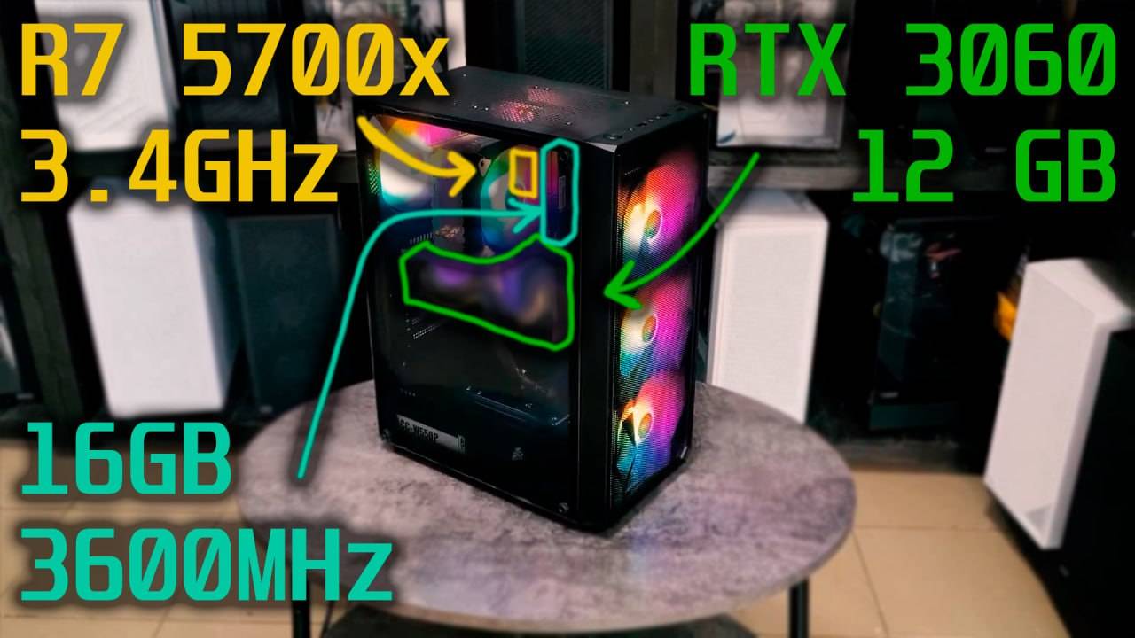 Обзор и тесты | Ryzen 7 5700x / RTX 3060 12GB | Aleksey PC fan смотреть онлайн