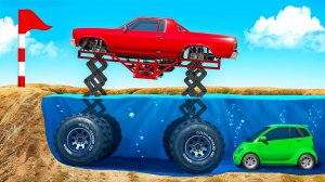 СМОЖЕТ ЛИ СУПЕРКАР ПРОЕХАТЬ ОГРОМНУЮ ЯМУ С ВОДОЙ В ГТА 5 ? - ЭКСПЕРИМЕНТ В GTA 5