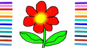 Урок рисования для детей ЦВЕТОК. Учимся как рисовать ЦВЕТОК вместе с детьми, как в Мультик