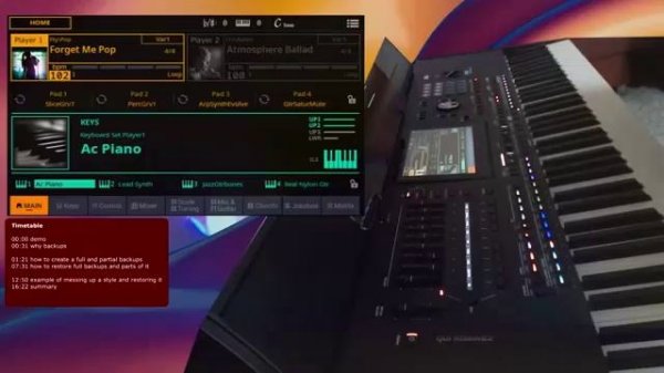 Korg Pa5X tutorial how to create Backups - Save Load RU(Translate)