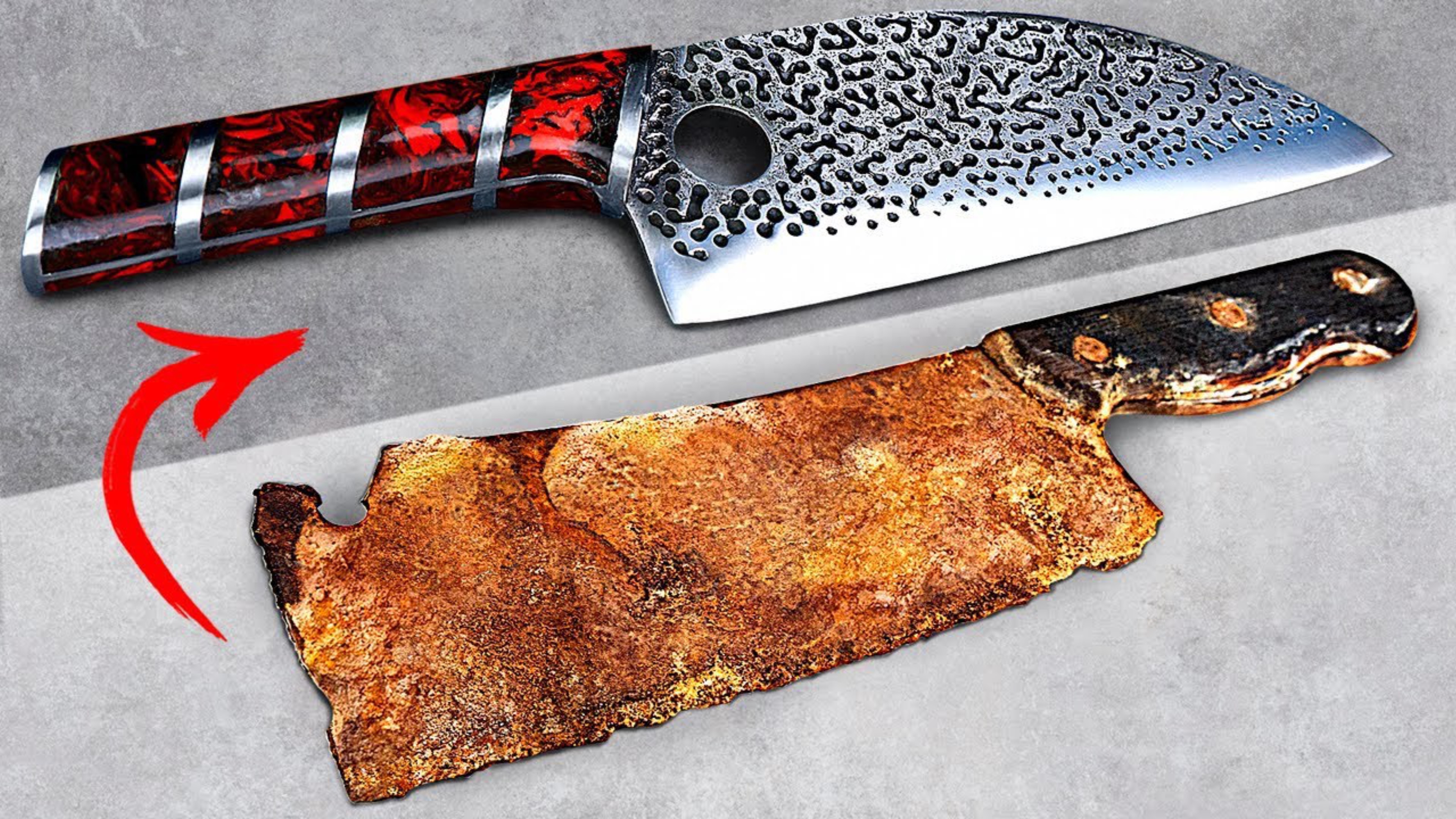 Сербский нож из старого ржавого тесака