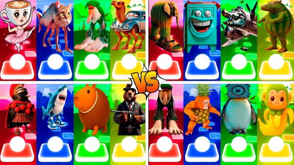 МЕГАМИКС БАЛЕРИНА КАПУЧИНО 🆚 ШИМПАНЗИНИ БАНАНИНИ 🆚 ДРУГИЕ БРЕЙНРОТ МЕМЫ | Tiles Hop №165-168