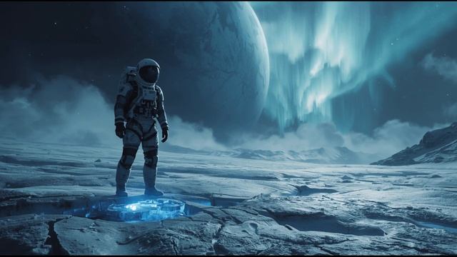 Ice Exoplanet Aurora 🧊 2-Hour Cosmic Ambience ｜ Glowing Ice Soundscape ｜ Eerie ｜ Atmospheric