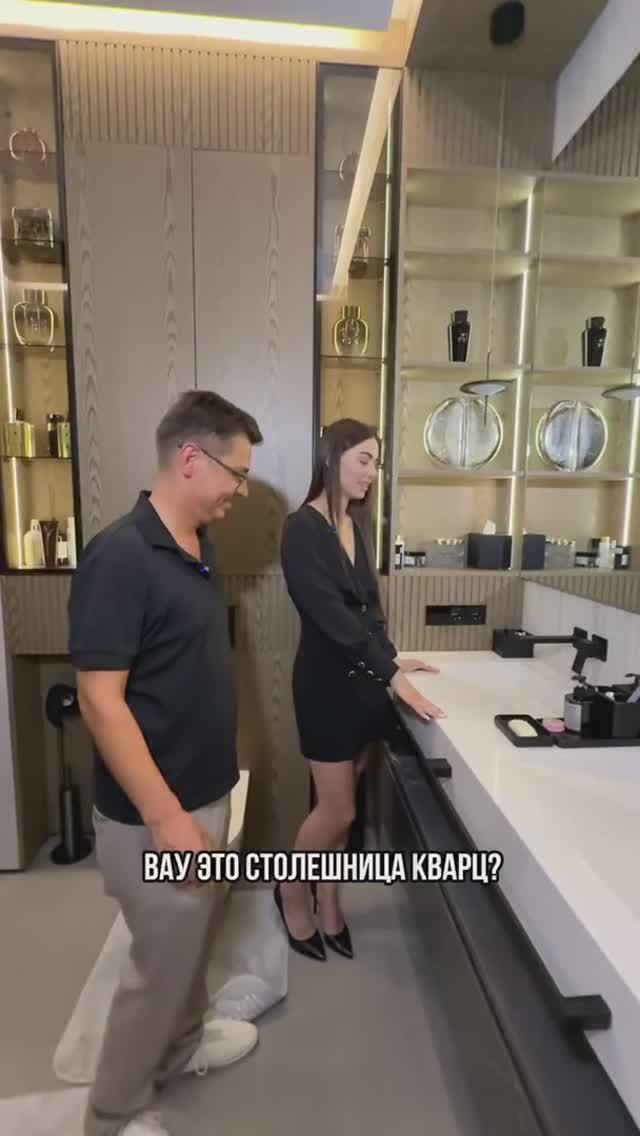 Столешницей из кварца со скрытым сливом в ванную комнату смотреть онлайн