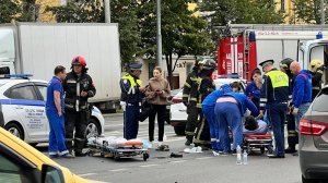 ДТП в Люблино, водитель Audi не пропустил мотоциклиста