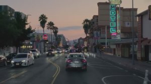 🇺🇸 Лос-Анджелес, Калифорния - поездка по городу на закате / 2025