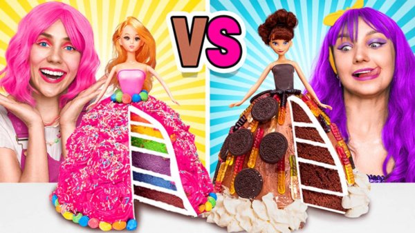 Крути и украшай 🎂 Радужный торт или шоколадный — что выберешь? 🍫🌈