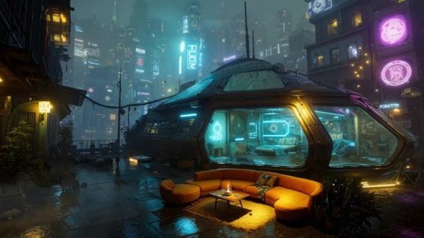 Music for Chilling in the Future 🌧️ Cyberpunk Ambient & Rain Mix