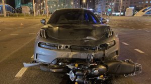 ДТП с мото в Белоруссии "На "Минске" да по Минску"