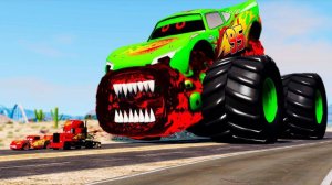 ГИГАНТСКИЙ МОНСТР - ТРАК , ЗАЖИГАЮЩИЙ ПОЖИРАТЕЛЯ МАККУИНА ПРОТИВ МАШИНЫ