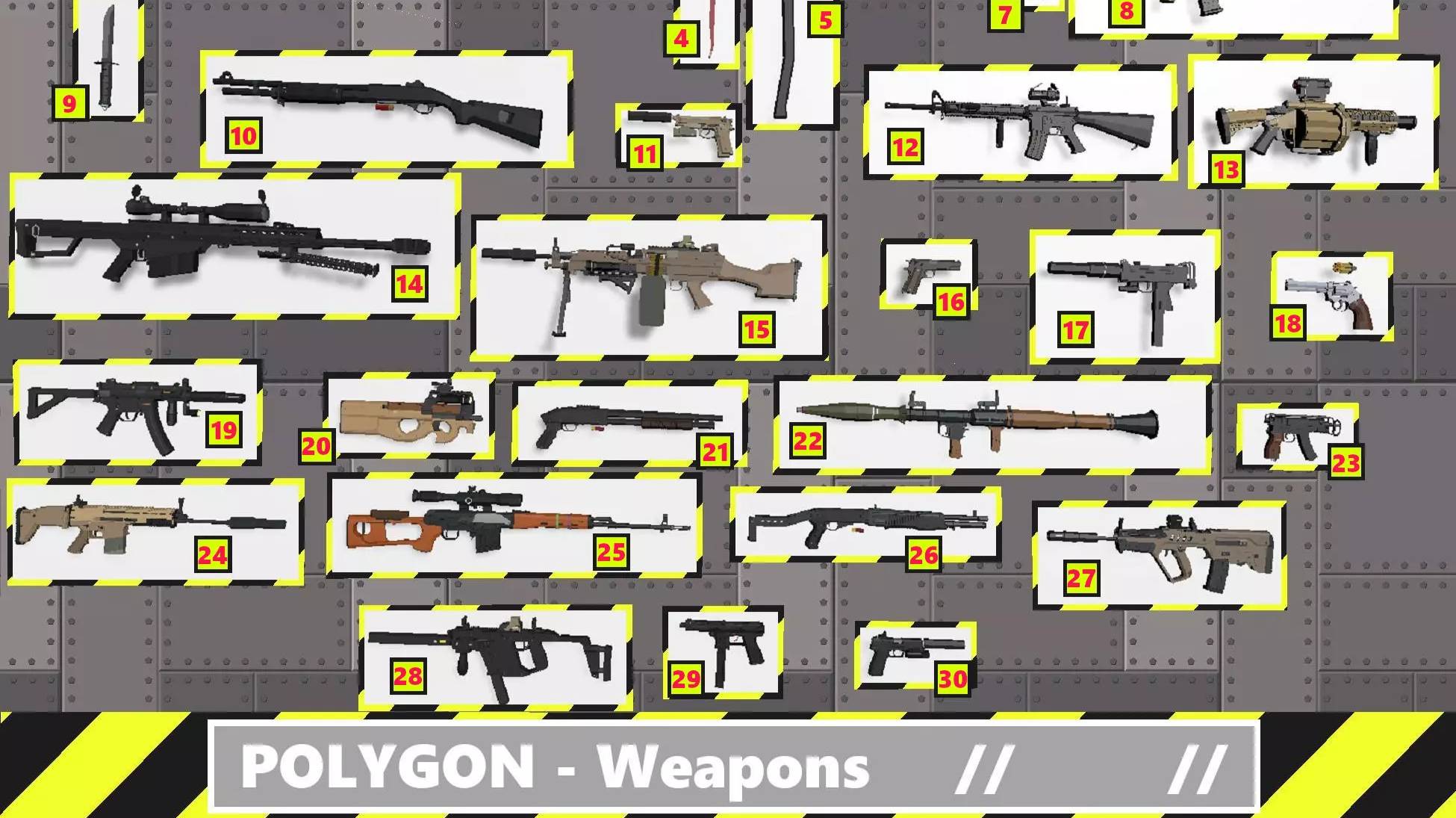 Asset Unity - POLYGON - Weapons